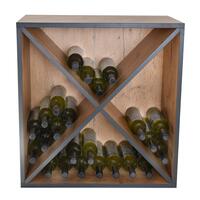 Photo du produit 'Module en croix X, finition ch�ne rustique avec bordure anthracite'