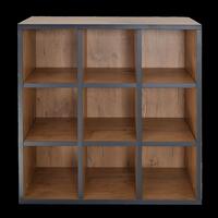 Photo du produit 'Module � 9 compartiments, finition ch�ne rustique avec bordure anthracite'
