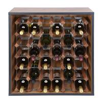 Photo du produit '�tag�res � vin pour 36 bouteilles, ch�ne rustique avec bordure anthracite'