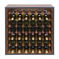 Photo du produit '�tag�res � vin pour 36 bouteilles, ch�ne rustique avec bordure anthracite'