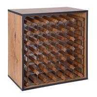Photo du produit '�tag�res � vin pour 36 bouteilles, ch�ne rustique avec bordure anthracite'