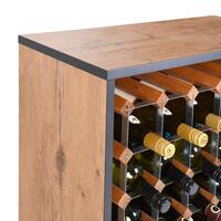 Photo du produit '�tag�res � vin pour 36 bouteilles, ch�ne rustique avec bordure anthracite'
