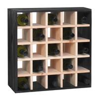 Photo du produit 'Casier � vin 52 cm, carreaux, noir-naturel teint�'