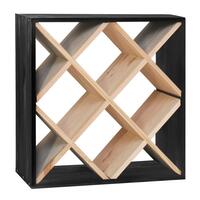 Photo du produit 'Casier � vin 52 cm, losange, teint� noir-naturel'