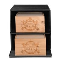 Photo du produit 'Casier � vin 52cm, module avec tiroirs teint� noir'