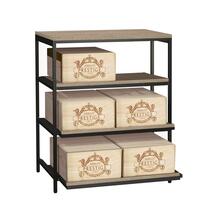 Photo du produit 'Casier � vin m�tallique BLACK PURE, mod�le 6 avec tiroirs pour caisses de vin, P 60 cm'