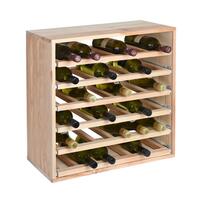 Etag�re � vin avec clayettes en pin naturel