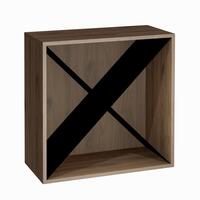 Module avec croix en m�tal, finition bois noyer