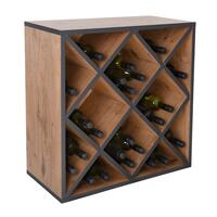 Module en losange, finition ch�ne rustique avec bordure anthracite