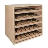 Module profond avec clayettes, finition ch�ne clair