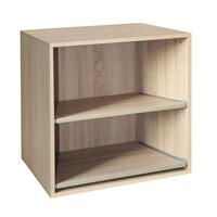 Module profond plateaux � coulisse, finition ch�ne clair