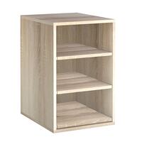 Module profond pour caisses (jusqu�H 19 cm) � 3 plateaux coulissants L 45 x P 55 cm, �troit, finition ch�ne clair