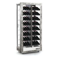 R�frig�rateur � vin TECA VINO argent�, stockage inclin�
