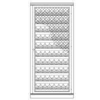 Syst�me d�tag�re � vin BAROLO, bois de sapin, brun clair avec grille, Mod�le 2