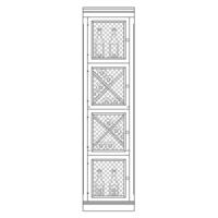 Syst�me d�tag�re � vin PIEMONT, bois de sapin, anthracite avec grille, mod�le 3