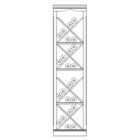 Syst�me d�tag�re � vin PIEMONT, bois de sapin, anthracite, mod�le 2
