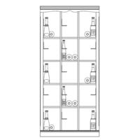 Syst�me d�tag�re � vin PIEMONT, bois de sapin, anthracite, mod�le 4