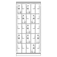 Syst�me d�tag�re � vin PIEMONT, bois de sapin, anthracite, mod�le 6