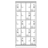 Syst�me d�tag�res � vin PIEMONT, bois de sapin, noyer/brun moyen, mod�le 6