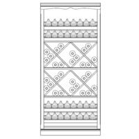 Syst�me d�tag�res � vin PIEMONT, placage ch�ne, brun fonc�, mod�le 10