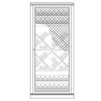 Syst�me d�tag�res � vin PIEMONT, placage ch�ne, brun fonc�, mod�le 13