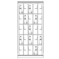 Syst�me d�tag�res � vin PIEMONT, placage ch�ne, brun fonc�, mod�le 7