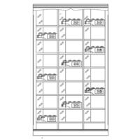 Syst�me d�tag�res � vin PIEMONT, placage ch�ne, brun fonc�, mod�le 8