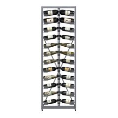 Étagère à vin en métal Xi, module de base à 12 niveaux