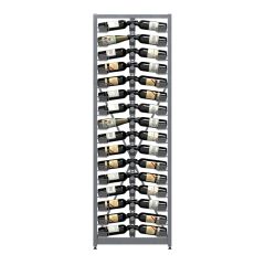 Étagère à vin en métal Xi, module de base à 16 niveaux