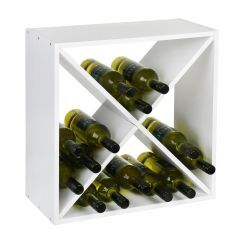 Étagère à vin CUBE X 52, laquée en blanc