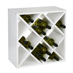 Étagère à vin LOSANGE 52, laquée en blanc