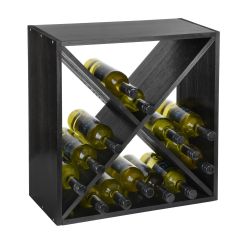 Étagère à vin CUBE X 52, laquée en noir