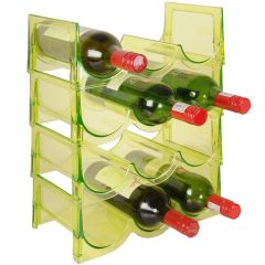 Étagère à vin FLASH vert pomme, lot de 4