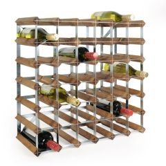 Étagère à vin TREND en pin brun foncé, pour 42 btl.