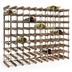 Étagère à vin TREND en pin brun foncé, pour 90 btl.