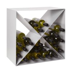 Étagère à vin CARRÉ, en métal gris argent