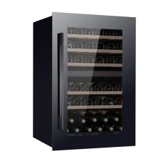 Armoire à vin à deux zones Pevino Push Open pour 42 bouteilles, noir