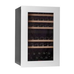 Armoire à vin à deux zones Pevino Push Open pour 42 bouteilles, blanc