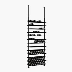 Etagère à vin en métal BLACK PURE SELECT, fixation plafond, modèle 1