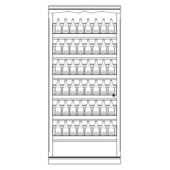 Système d´étagères à vin PIEMONT, placage chêne, brun foncé, modèle 9