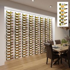 Etagère à vin murale en métal doré pour 6 bouteilles de 0,75l