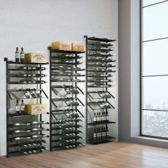 Etagère à vin modulable en métal BLACK PURE VARIO pour fixation murale