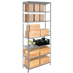 Etagère à vin en métal argenté BLACK PURE modèle 10 à 6 rayonnages