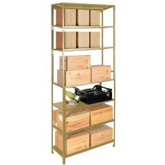 Etagère à vin en métal doré BLACK PURE modèle 10 à 6 rayonnages