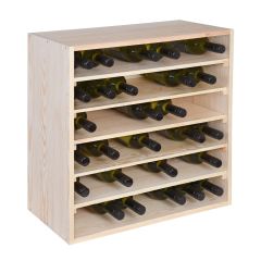 Étagère à vin 60 cm LINEA en pin naturel