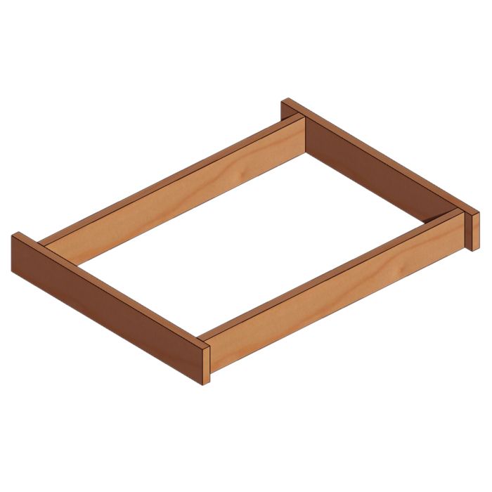 Socle pour module profond, finition chêne rustique