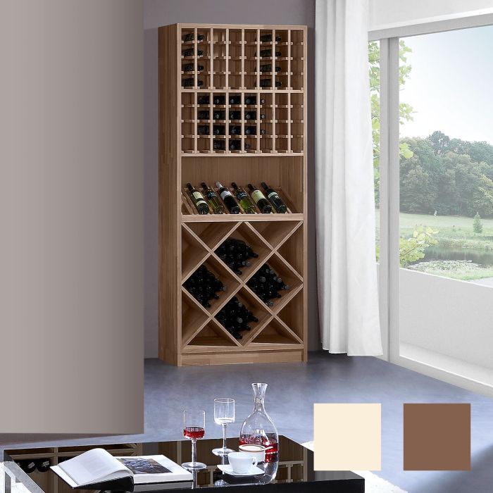 Range-Bouteille En Bois De Chêne Massif Hauteur 90Cm