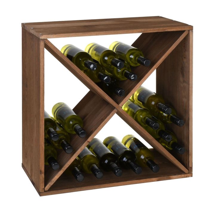 Étagère à vin X-CUBE, pin teinté