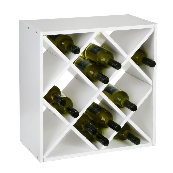 Étagère à vin LOSANGE 52, laquée en blanc