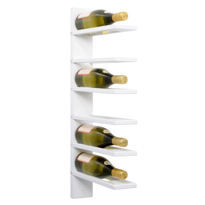 Étagère à vin murale PINOT, laquée en blanc